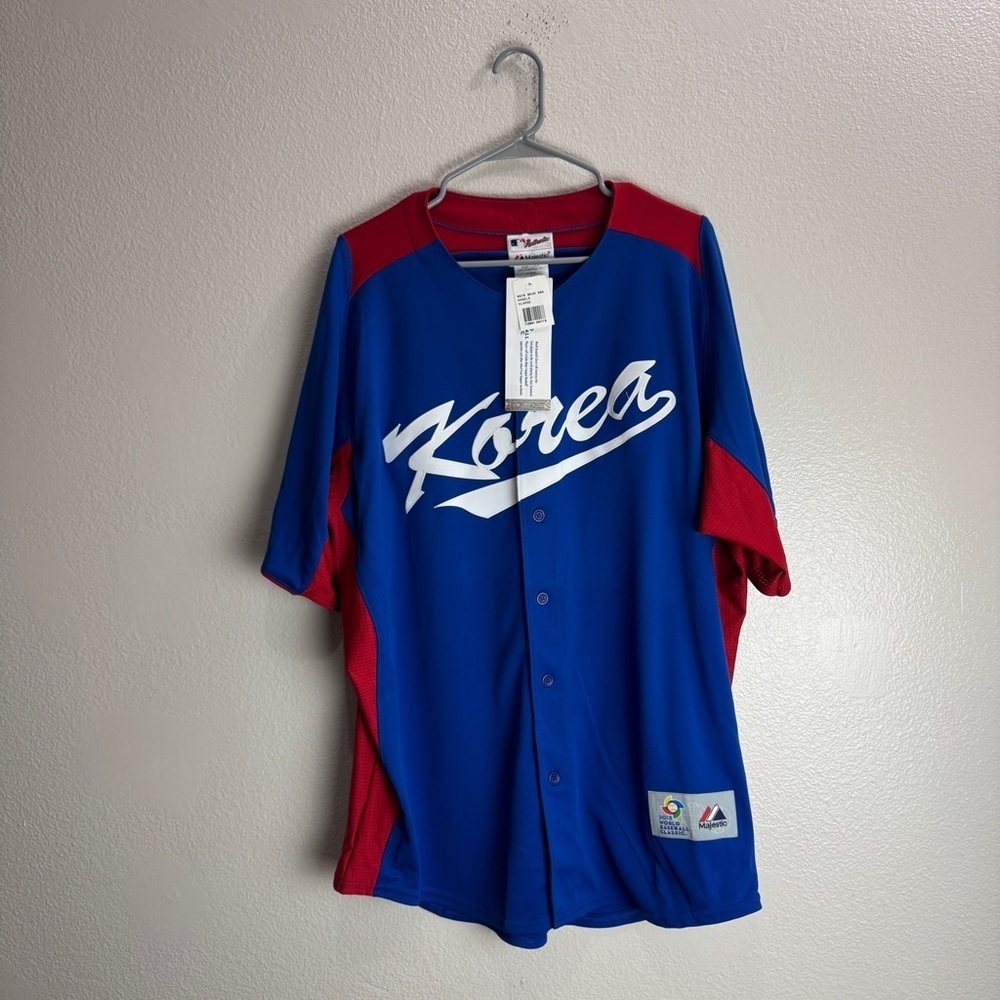 Majestic Korea Vintage Baseball Jersey Y2K Size XL